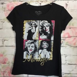 Marilyn Monroe black graphic T-shirt sz YOUTH XL